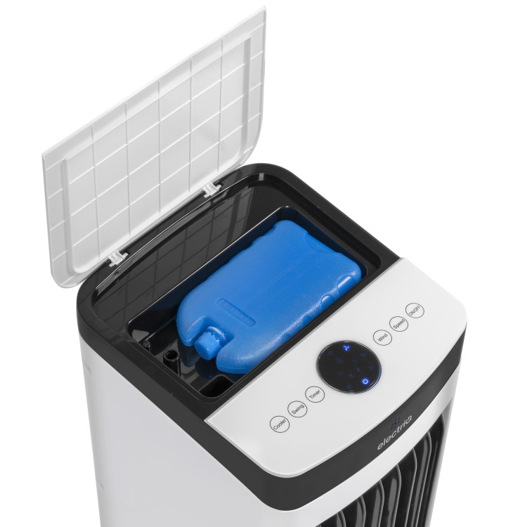 electriQ 4L ECO Air Cooler with Built-In Air Purifier and Humidifier - with free ice pack