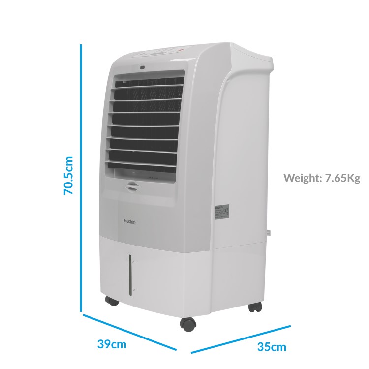 GRADE A2 - electriQ 15L Portable Evaporative Air Cooler Air Purifier with anti-Bacterial Ioniser and Humidifier