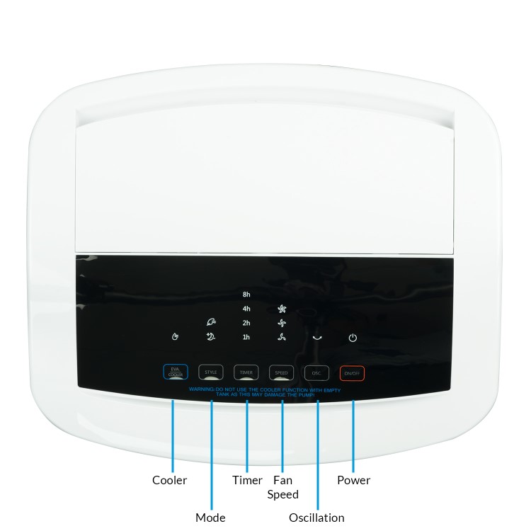 GRADE A2 - 50L Evaporative Air Cooler and Antibacterial Air Purifier for areas up to 70 sqm