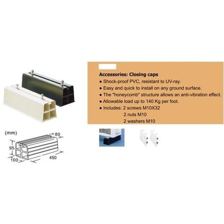 ACBFS450P  Floor Stand Base Set of 2 for Air Conditioner Unit / Heat Pump up to 140 kg PVC 450mm length