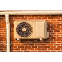 Wall Mount Brackets for Split Air Conditioner Outdoor Units in Neutral Cream - Supporting up to 140kg