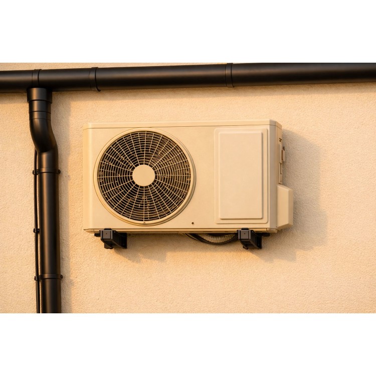 Premium Dirt-Resistant Grey Wall Mount Brackets for Split Air Conditioner with Discreet UK-House Matching Design Supporting up to 90 kg
