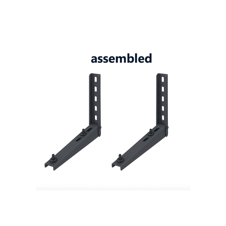 Premium Dirt-Resistant Grey Wall Mount Brackets for Split Air Conditioner with Discreet UK-House Matching Design Supporting up to 90 kg