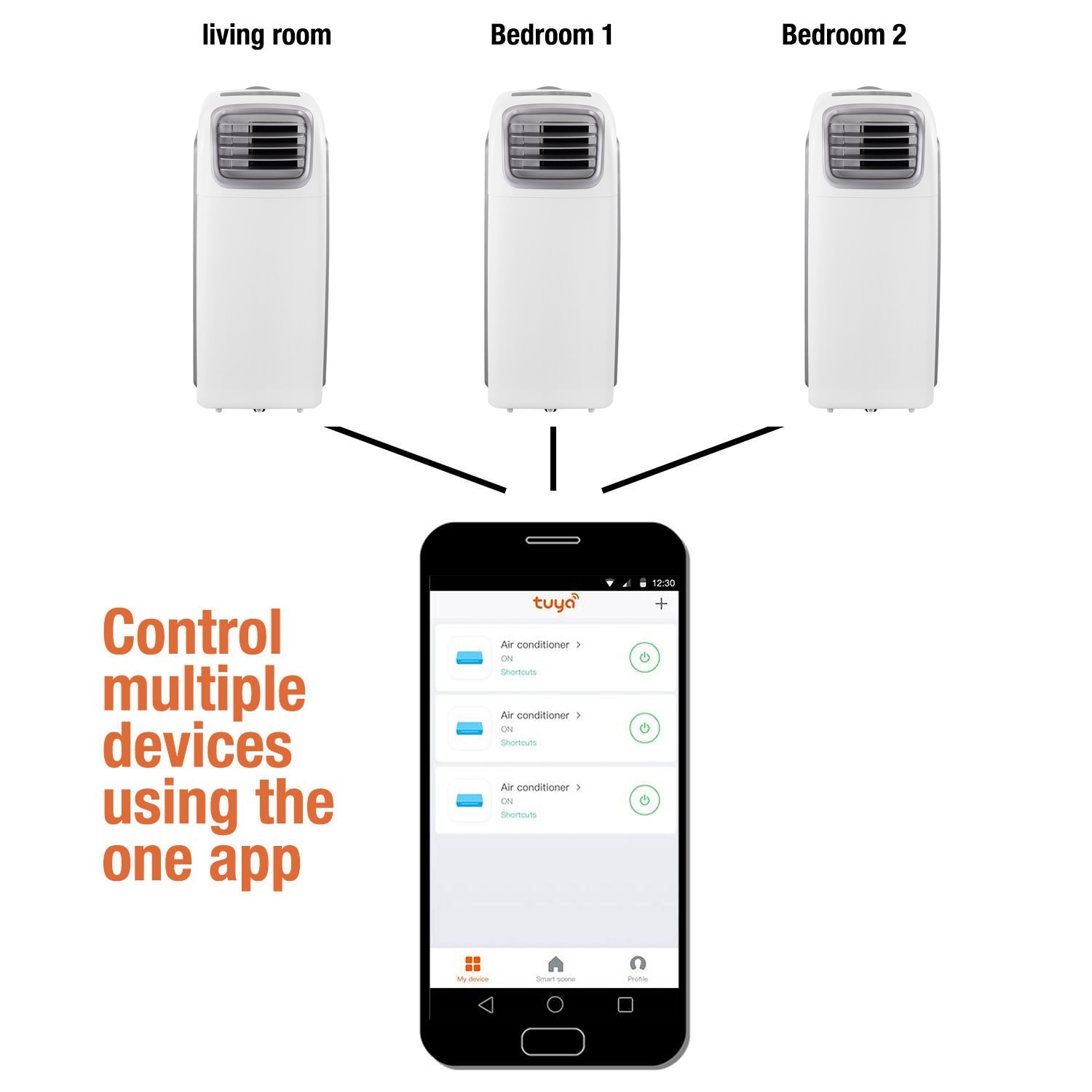 Refurbished electriQ AirFlex 14000 BTU 4kW SMART WIFI App Alexa