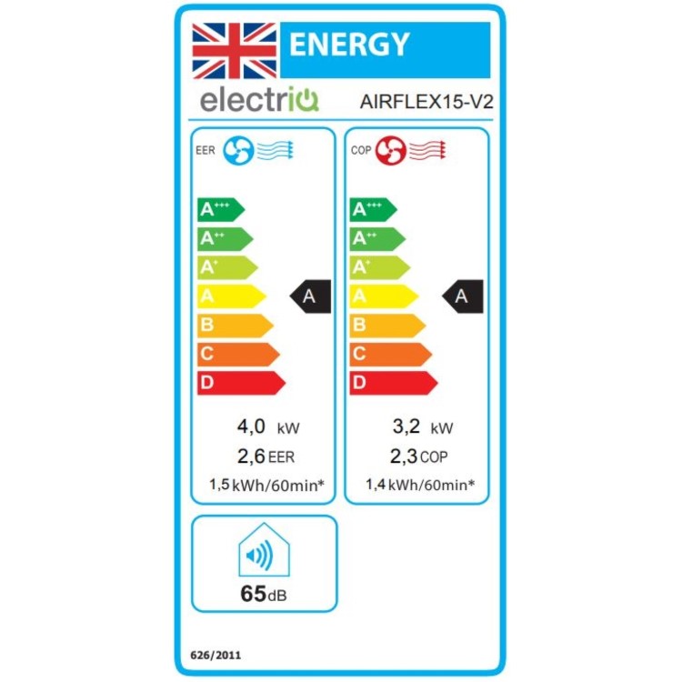 GRADE A3 - electriQ AirFlex 14000 BTU 4kW Portable Air Conditioner with Heat Pump