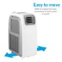 GRADE A3 - electriQ AirFlex 14000 BTU 4kW Portable Air Conditioner with Heat Pump