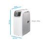 GRADE A5 - AirFlex 14000 BTU 4kW Portable Air Conditioner with Heat Pump for rooms up to 38 sqm