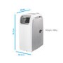 GRADE A3 - electriQ AirFlex 14000 BTU 4kW Portable Air Conditioner with Heat Pump