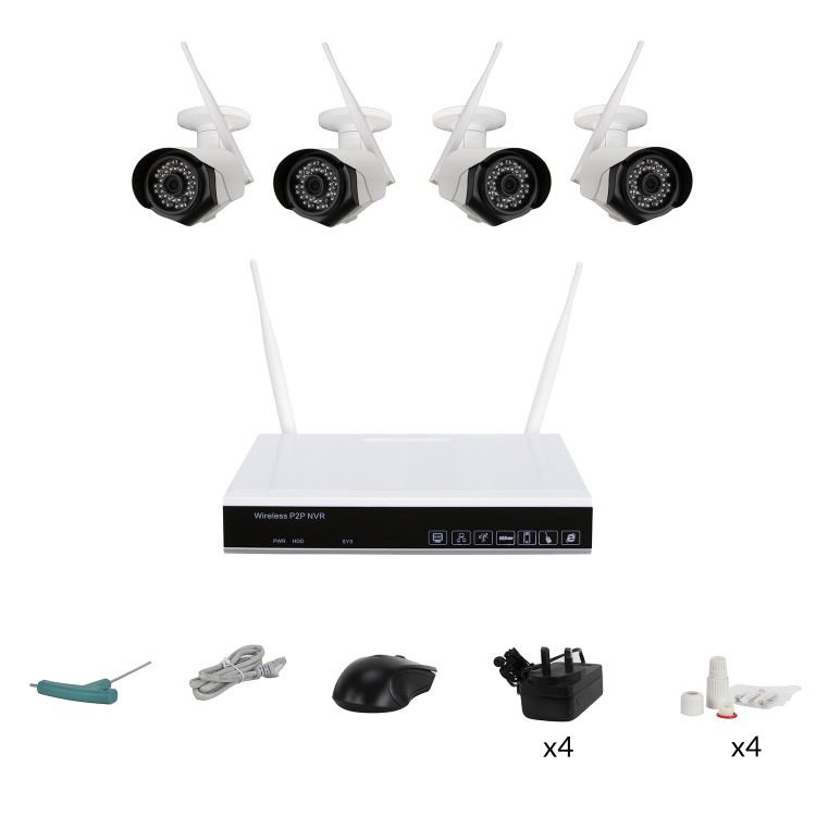 Box Opened electriQ 4 Camera 1080p HD Wifi CCTV System with 1TB Hard Drive