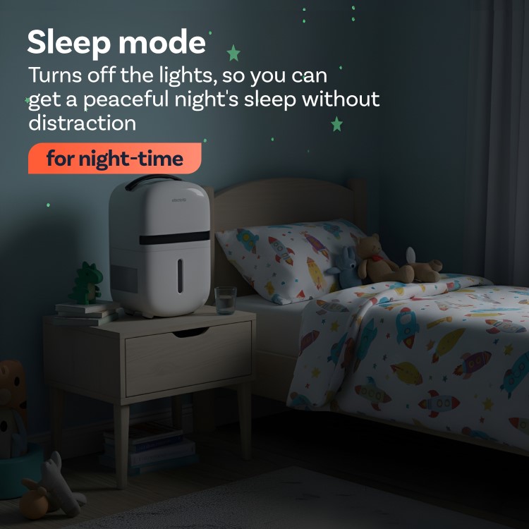 electriQ Essential 5L Quiet Compact Compressor Dehumidifier - White