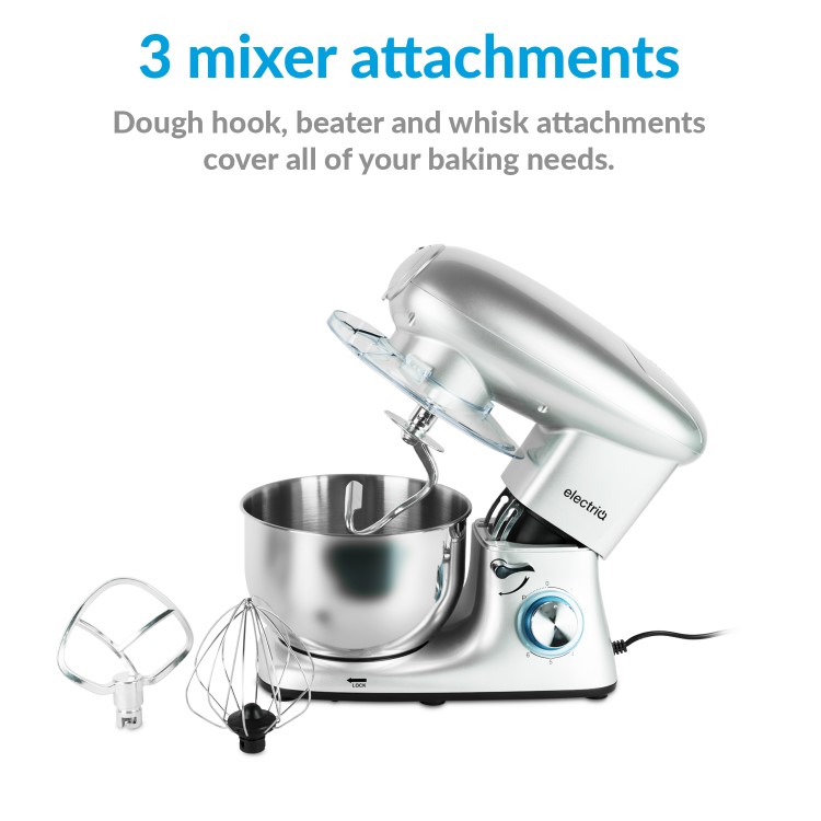 electriQ 5.5L Multifunctional Stand Mixer with Blender & Meat Grinder - FREE Scale