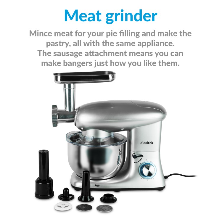 electriQ 5.5L Multifunctional Stand Mixer with Blender & Meat Grinder - FREE Scale