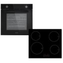 BUN/EQOVENM1BLK/94913 electriQ Plug In Electric Single Oven and Plug In Induction Hob Pack