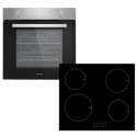 BUN/EQOVENM1SS/90939 electriQ Stainless Steel Single Oven and Induction Hob Pack