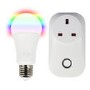 electriQ E27 Smart Bulb and Wi-Fi plug Bundle 