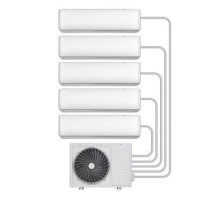 electriQ iQool Multi-Split 5 x 12000 BTU Smart Wall Mounted Air Conditioner with Wall Bracket and Full Installation Included