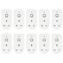 electriQ Smart Plug with power meter for energy monitoring - Alexa/Google Home compatible - 10 Pack