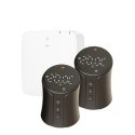 BUN/STRV-HUB/96730 electriQ Smart TRV Valves (2 Pairs) with Zigbee Hub - Black