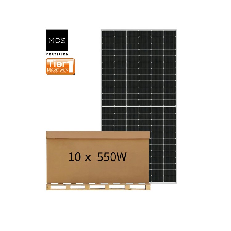 5.5Kw MCS Certified Solar System 10 panels Max 550W per Panel 228*113*3.5cm