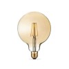 electriQ Smart Filament Bulb Large Round E27 Amber 5w - 5 Pack