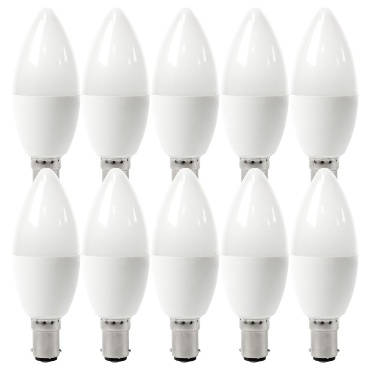 electriQ Smart dimmable colour Wifi Bulb with B15 bayonet ending - Alexa & Google Home compatible - 10 Pack