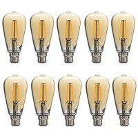 electriQ Smart dimmable Wifi filament bulb with B22 bayonet fitting - 10 Pack