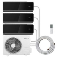 electriQ iQool Multi-Split 3 x 9000 BTU Smart Split Air Conditioner with Heat Pump Black and Installation Included