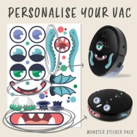 Package of 3 Removeable Vinyl Stickers for electriQ robot vacuum cleaners