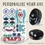 Package of 3 Removeable Vinyl Stickers for electriQ robot vacuum cleaners