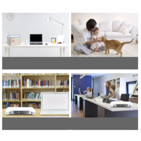 Compact Ultra Quiet Hepa and Plasma Air Purifier with anti-bacterial technology