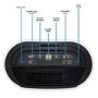 GRADE A2 - electriQ 12 Litre Dehumidifier with Digital Humidistat and Air Purifier
