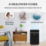 Refurbished electriQ 12 Litre Black Low Energy UV Antibacterial Dehumidifier with HEPA Air Purifier