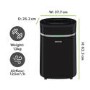 Refurbished electriQ 12 Litre Black Low Energy UV Antibacterial Dehumidifier with HEPA Air Purifier