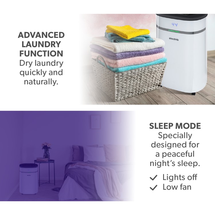 electriQ Premium 12L Low-Energy Quiet Laundry Dehumidifier