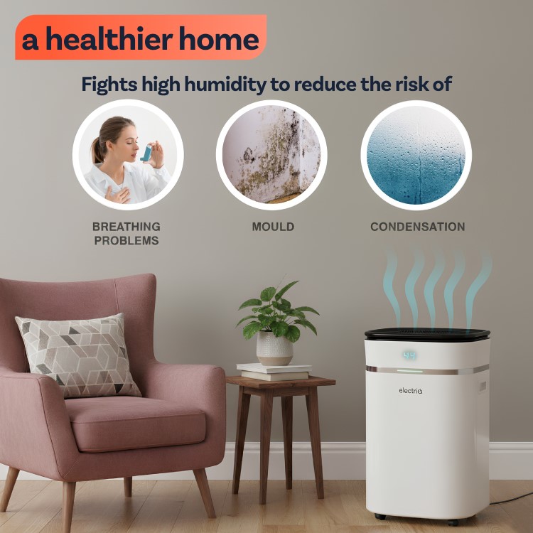 electriQ Premium 12L Low-Energy Quiet Laundry Dehumidifier
