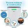 GRADE A2 - electriQ 12L Low Energy Smart App Wi-Fi Alexa Dehumidifier for up to 3 bed house with UV Air Purifier 