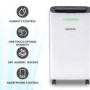 GRADE A3 - electriQ 12L Smart Wifi Quiet Low-Energy Dehumidifier and  Air Purifier