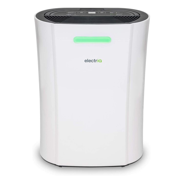 GRADE A2 - electriQ 12 Litre Dehumidifier with Digital Humidistat and Air Purifier