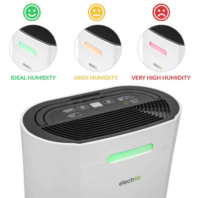 GRADE A2 - electriQ  12L Smart Wi-Fi Alexa Dehumidifier for up to 3 bed house with  Air Purifier 