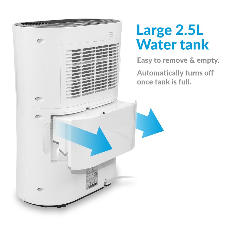 GRADE A2 - electriQ  12L Smart Wi-Fi Alexa Dehumidifier for up to 3 bed house with  Air Purifier 