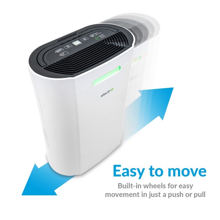 GRADE A2 - electriQ  12L Smart Wi-Fi Alexa Dehumidifier for up to 3 bed house with  Air Purifier 