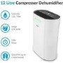 GRADE A2 - electriQ 12 Litre Dehumidifier with Digital Humidistat and Air Purifier