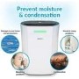 GRADE A2 - electriQ 12 Litre Dehumidifier with Digital Humidistat and Air Purifier
