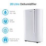 GRADE A3 - electriQ CD20L 20L Dehumidifier with Humidistat Great for 2-5 bed house