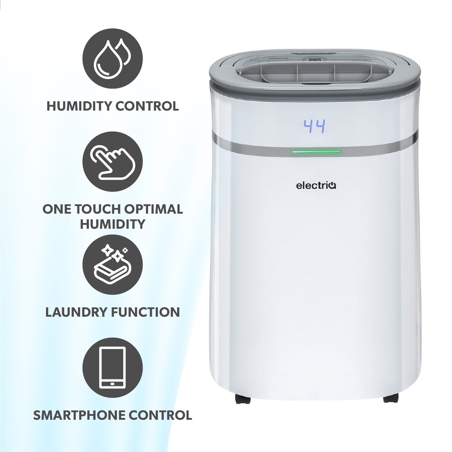 electriQ Low Energy 20L Dehumidifier Great for Homes 2-5 bedrooms in Size Fitted with Antibacterial Air Purifier Mould and Mildew in The Home Condensation and Features a Laundry Mode. for Damp 