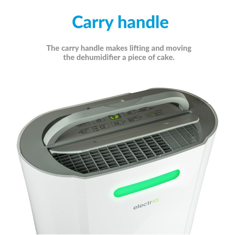 GRADE A3 - electriQ 12L Low Energy Smart App Wi-Fi Alexa Dehumidifier for up to 3 bed house with UV Air Purifier 
