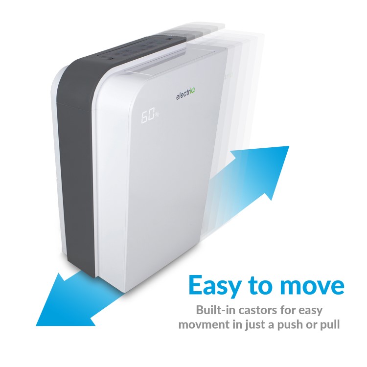 Refurbished electriQ 25 Litre Smart App Alexa Low Energy Dehumidifier with True Hepa and UV Air Purifier