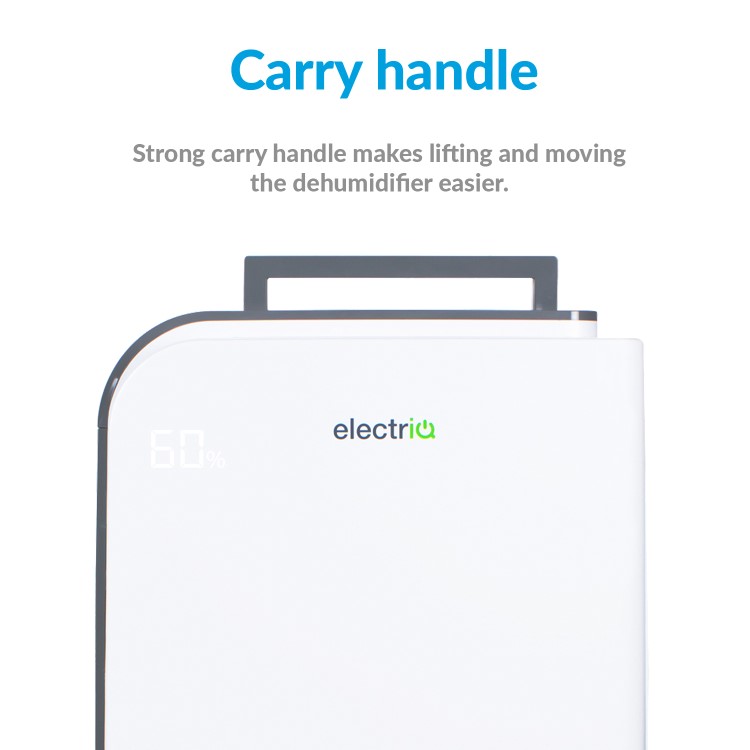 Refurbished electriQ 25 Litre Smart App Alexa Low Energy Dehumidifier with True Hepa and UV Air Purifier