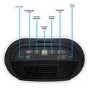 GRADE A2 - electriQ  12L Smart Wi-Fi Alexa Dehumidifier for up to 3 bed house with  Air Purifier 