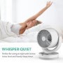 GRADE A2 - electriQ 6 Inch Quiet Low Energy DC Oscillating Desk Fan - White